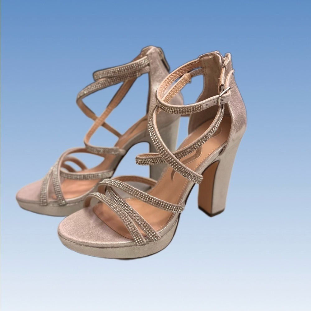 Nina Strappy Silver Heels